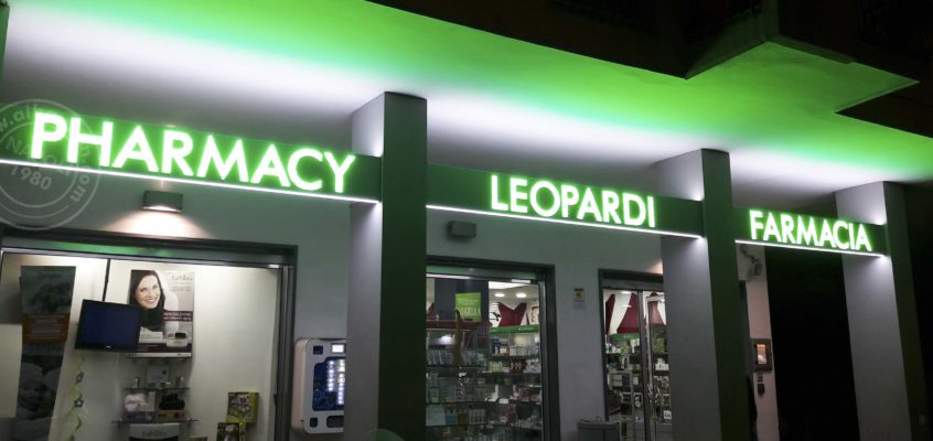 Insegne per farmacie luminose a led